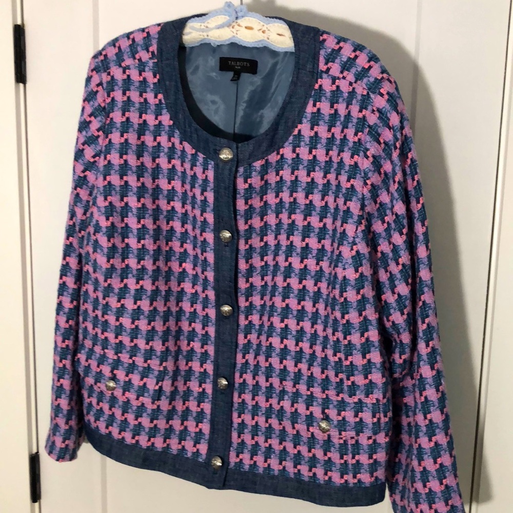 Talbots tweed look jacket. Size 20 W.